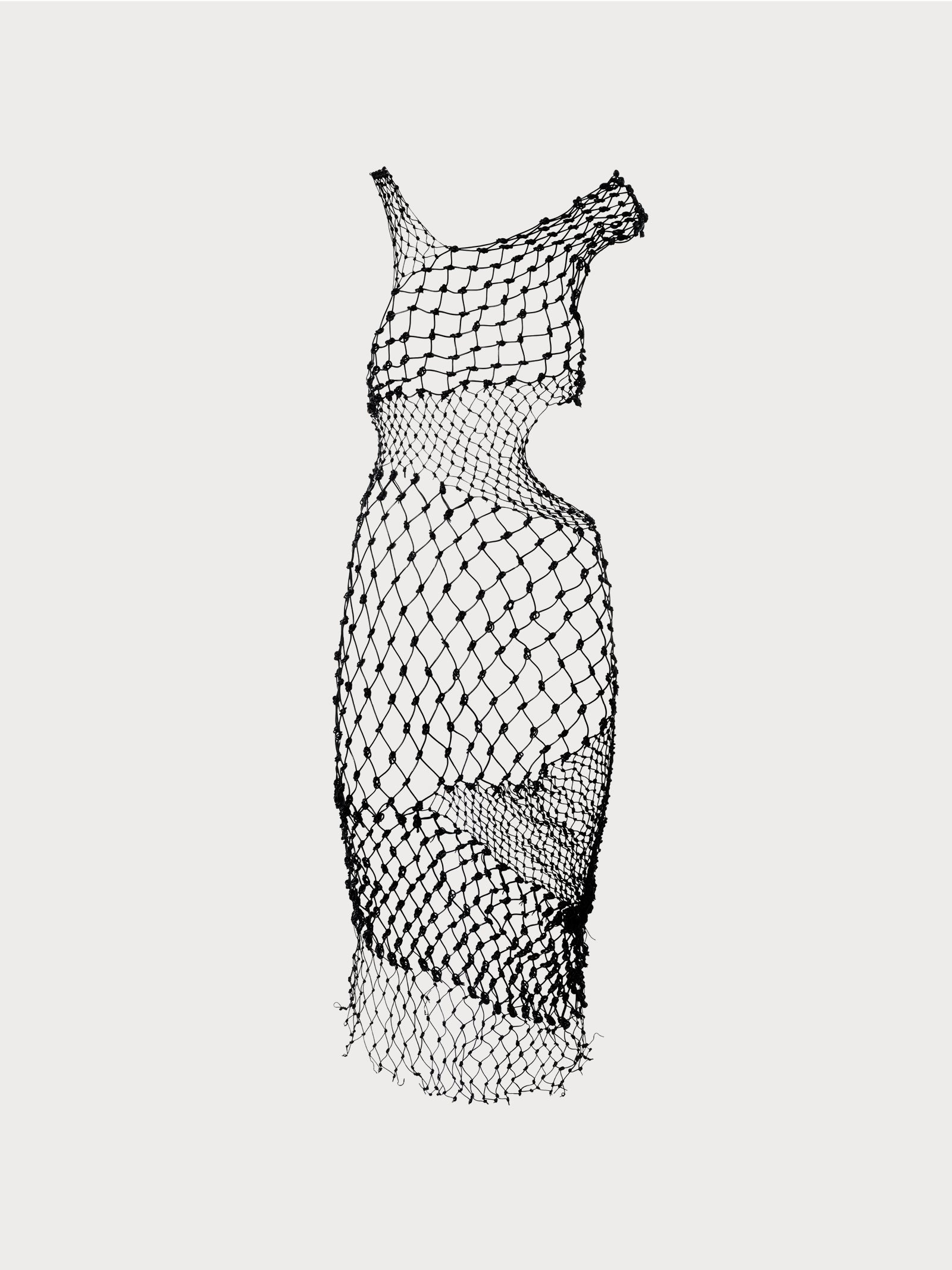 handmade yvy black knotted leather dress