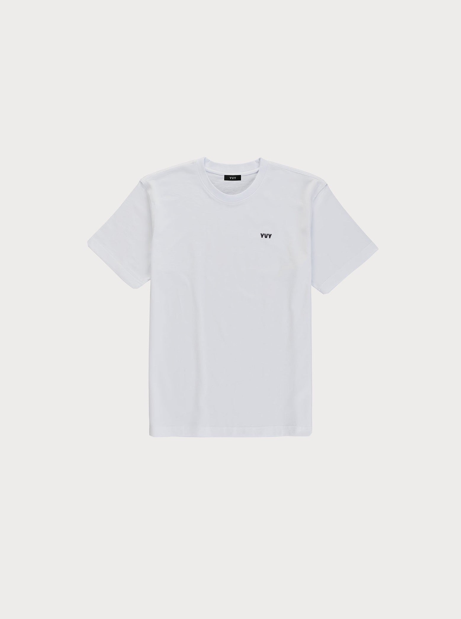 a classic white t-shirt with yvy logo 