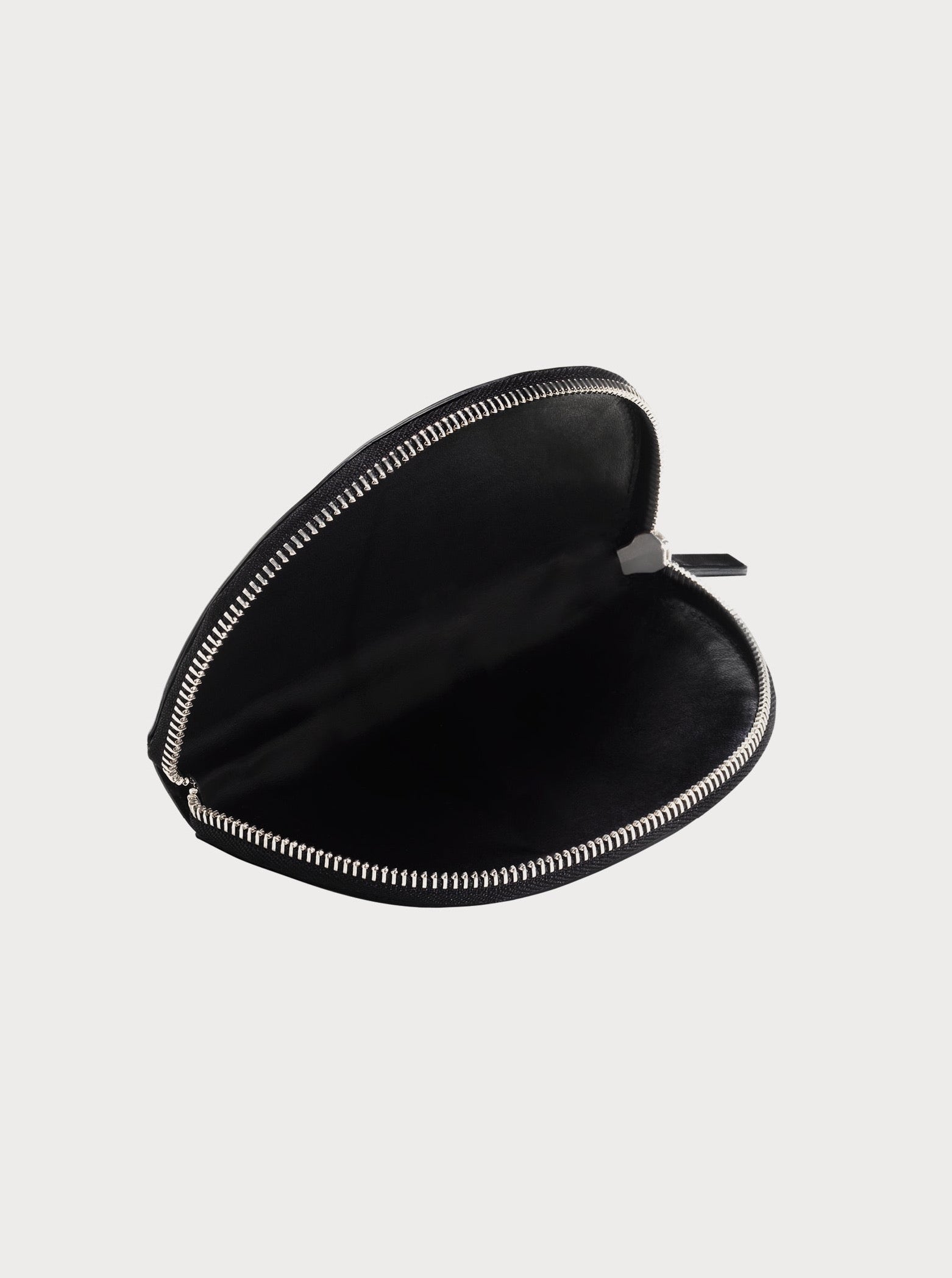 yvy leather half moon pouch interior