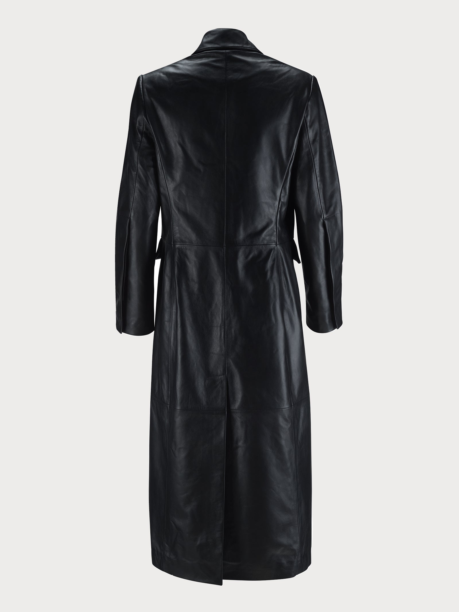 Breathable durable lambskin leather coat for transitional spring weather
