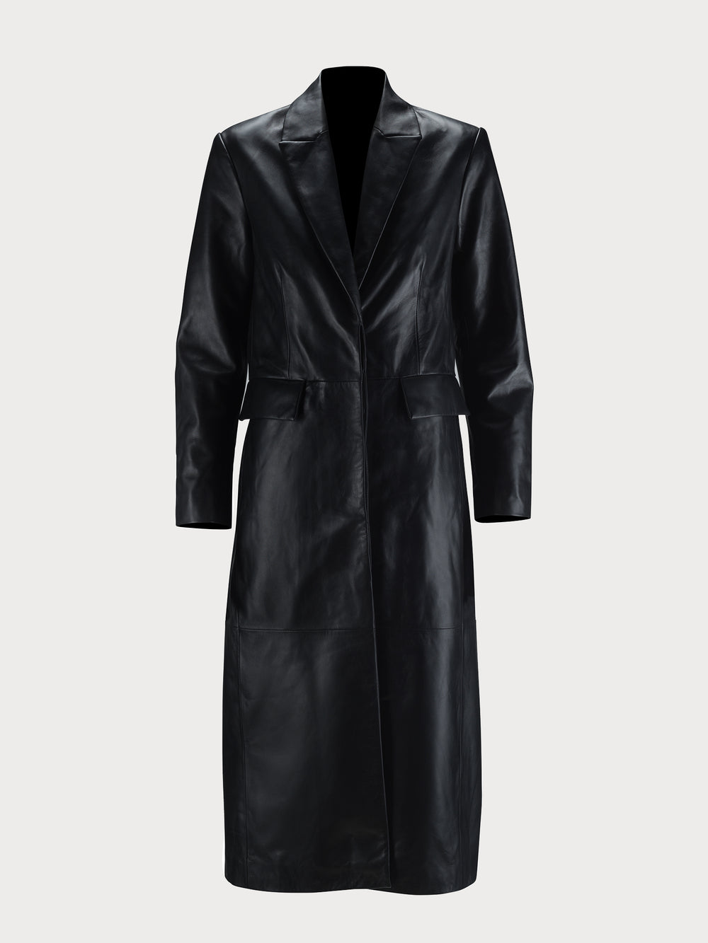 Breathable durable lambskin leather coat for transitional spring weather