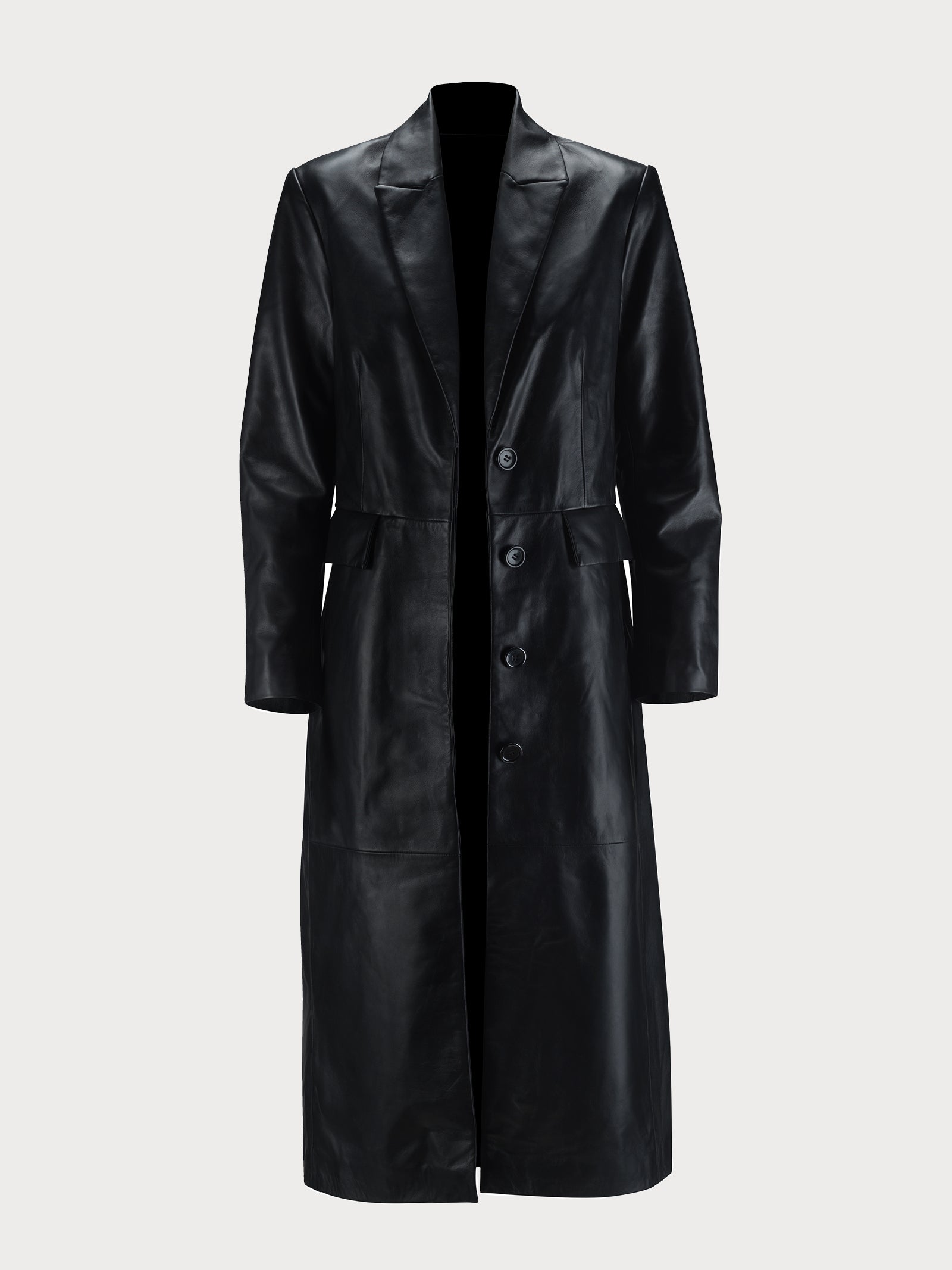 Breathable durable lambskin leather coat for transitional spring weather