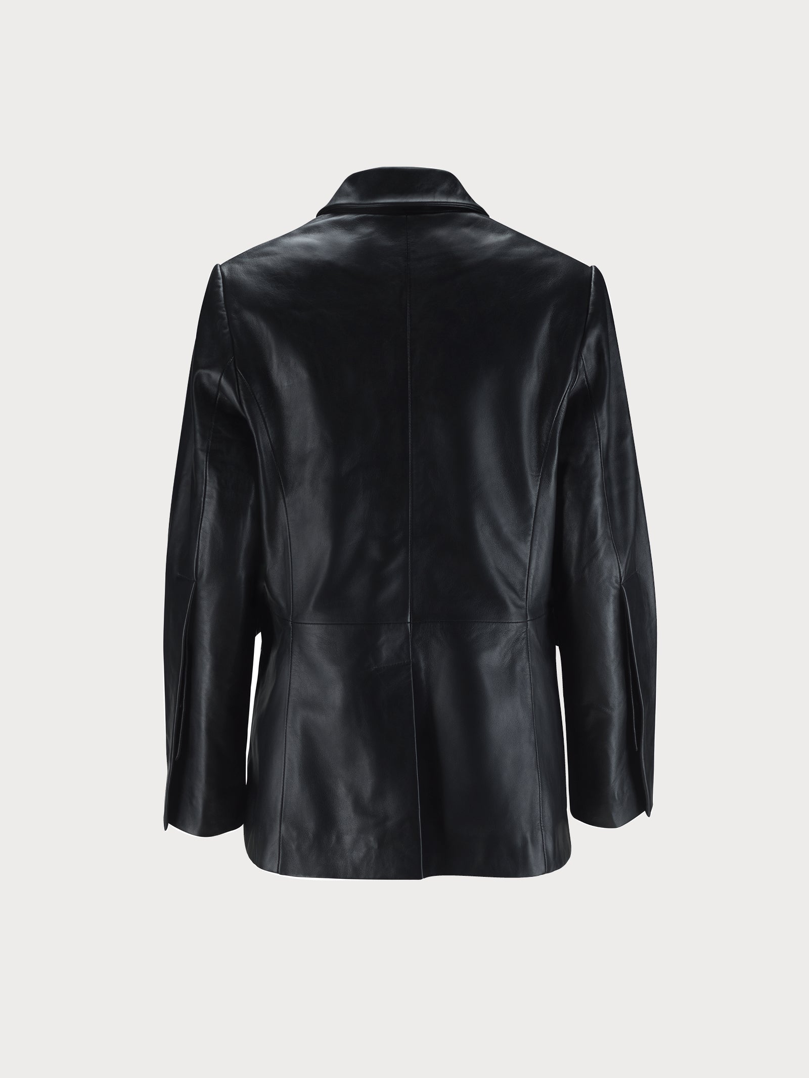 Black buttery-soft breathable lamb leather jacket with lining 