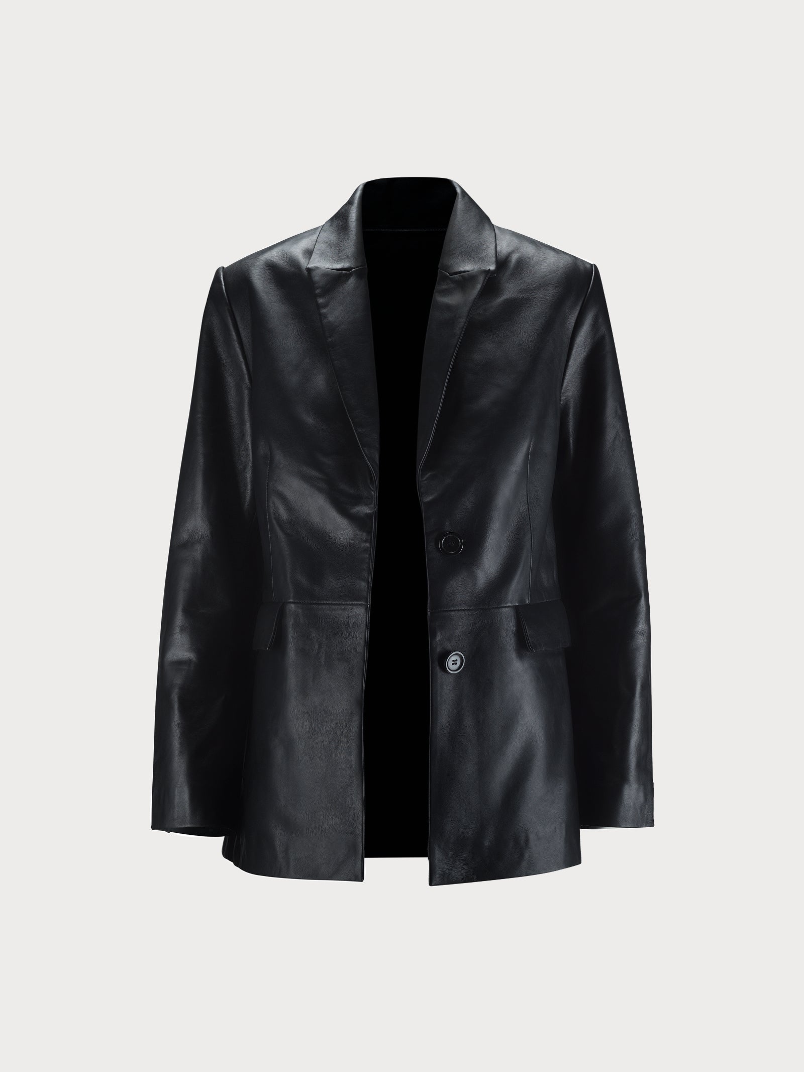 Black buttery-soft breathable lamb leather jacket with lining 