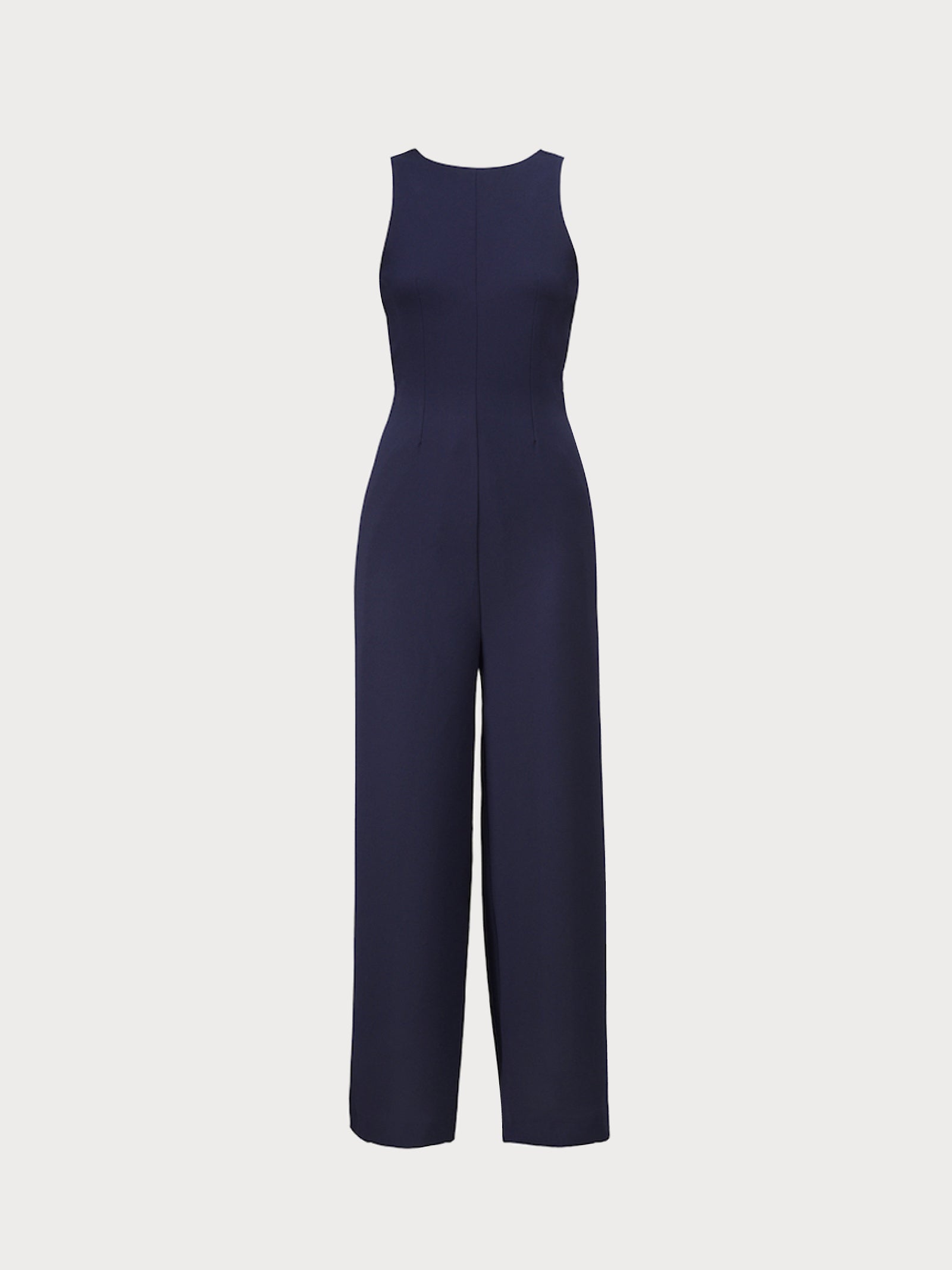 yvy classic sleeveless navy blue jumpsuit