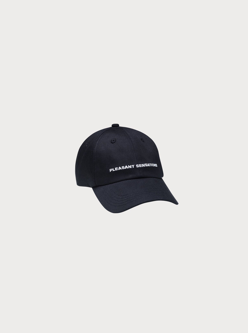 classic six-panel yvy cap with adjustable back, black metal buckle and white embroidery