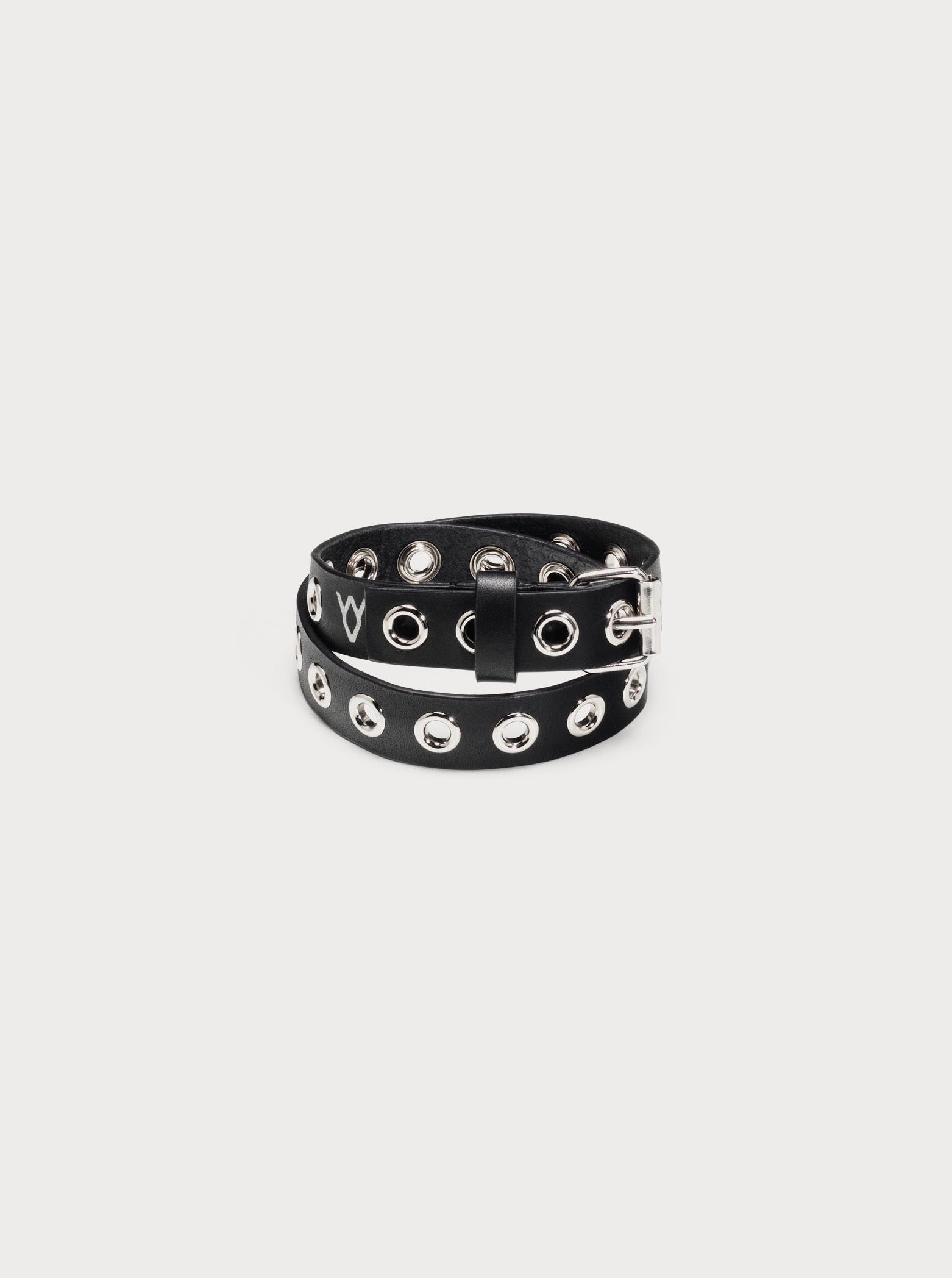 yvy leather eyelet choker looped twice to be worn as a bracelet
