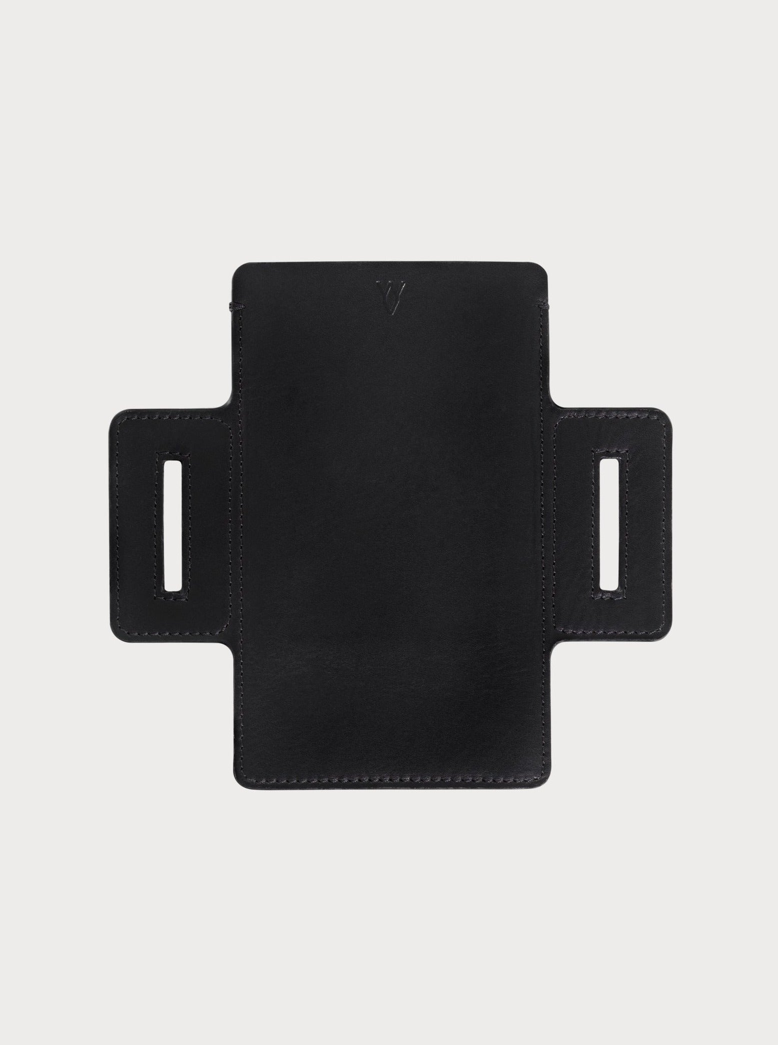 yvy leather phone case front with embossed logo