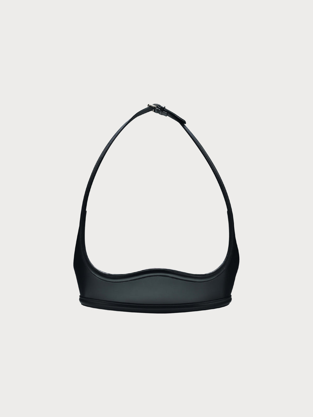 front view of yvy leather snake bustier