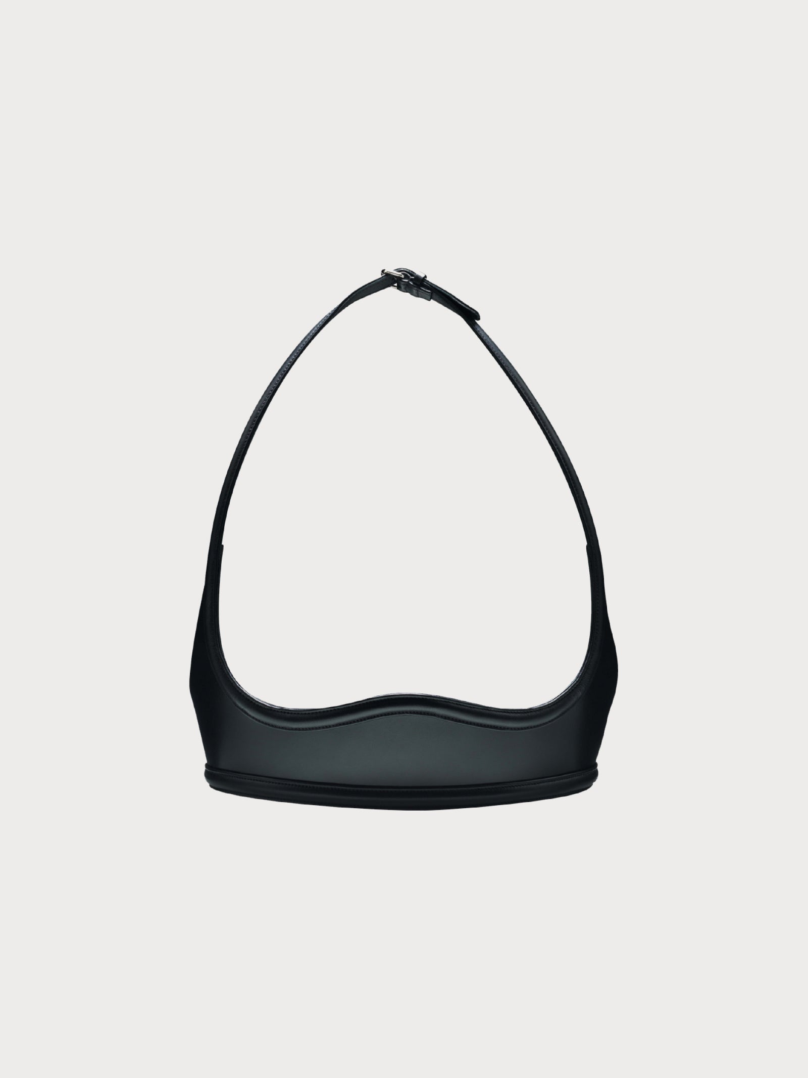 front view of yvy leather snake bustier