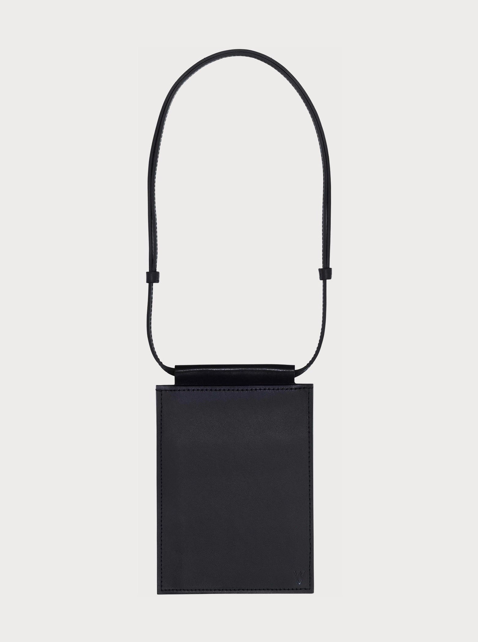 yvy leather travel wallet with adjustable neck strap